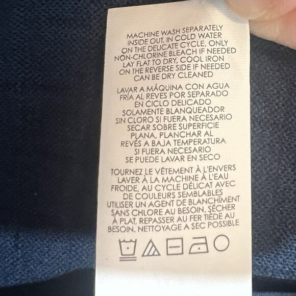 CAbi Scholarship Knit Blazer Jacket Medium Size Navy Blue Stretch Career Work - Picture 14 of 14